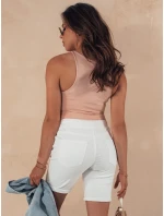 Dámske džínsové šortky VENICE white FashionStreet SY0392