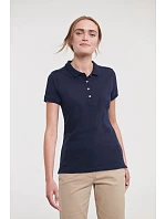 Russell Athletic 566F Dámske elastické polo tričko z piké 10.566F biele Russell Athletic 566F Dámske elastické polo tričko z piké 10.566F biele