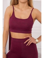 Športový set top + legíny fuchsiová