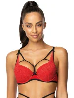 Dámska Push-up podprsenka 3636/11 Loren červeno-čierna - MAT Dámska Push-up podprsenka 3636/11 Loren červeno-čierna - MAT
