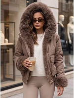 Dámska krátka zimná bunda s kožušinou Fango FashionStreet TY5997