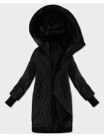 Dámska prešívaná pletená bunda S'West black (B8505-1)