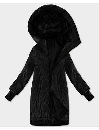 Dámska prešívaná pletená bunda S'West black (B8505-1)