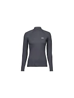 Cyklistické tričko POC W's Layer Merino Mock Neck Jersey, sivé