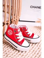 Dziecięce Wysokie Trampki Z Suwakiem BIG STAR HH374190 Czerwone