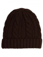 M897 Pletená káblová čiapka - hnedá
