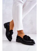 Elegantné lakované mokasíny Black Belize