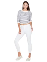 Dámska blúzka K204 sivá/biela - Katrus