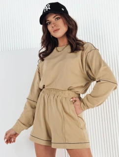 Dámsky teplákový komplet PULGAR beige FashionStreet AY1012