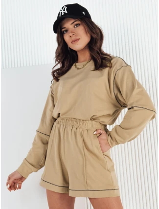 Dámsky teplákový komplet PULGAR beige FashionStreet AY1012