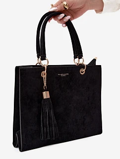 Kabelka Semišový kufor Black Ottilie