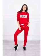 Súprava s potlačou Queen červená