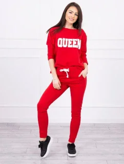 Súprava s potlačou Queen červená