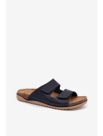 Dámske kožené papuče Inblu AA0005GU dark blue