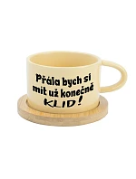 CHCEM KONEČNE MÁŤ KLID! - žltý pohár na makrónky 200 ml CHCEM KONEČNE MÁŤ KLID! - žltý pohár na makrónky 200 ml