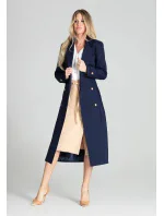 Dámsky kabát M698 tmavomodrý - Figl