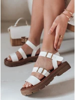 Dámske sandále s prackami SOLARIA white FashionStreet ZY0890 Dámske sandále s prackami SOLARIA white FashionStreet ZY0890