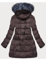 Dámska zimná prešívaná bunda v baklažánovej farbe (7701) Dámska zimná prešívaná bunda v baklažánovej farbe (7701)