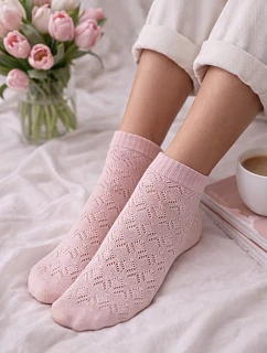 Dievčenské ažurové ponožky Anela DR2611