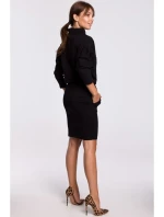 B175 Šaty s kimonovými rukávmi - čierne B175 Šaty s kimonovými rukávmi - čierne