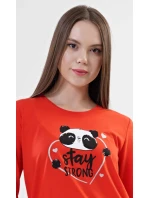 Dámske pyžamo s dlhými nohavicami „Stay strong“