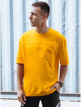 Pánske bavlnené tričko žlté FashionStreet RX5597 Pánske bavlnené tričko žlté FashionStreet RX5597