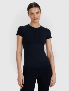 Dámske rýchloschnúce tričko na jogu a pilates 4F 4FWSS25TFTSF1270-20S