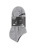Skechers, 3 ks, unisex, bez froté, neviditeľné ponožky S114041-020, sivé, veľkosti 39–42