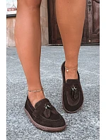 Mokasíny Barefoot z prírodnej semišovej kože Zazoo 10220, hnedé Mokasíny Barefoot z prírodnej semišovej kože Zazoo 10220, hnedé