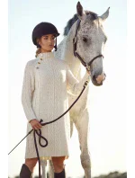 Dámske svetrové šaty M635 beige - Made Of Emotion Dámske svetrové šaty M635 beige - Made Of Emotion