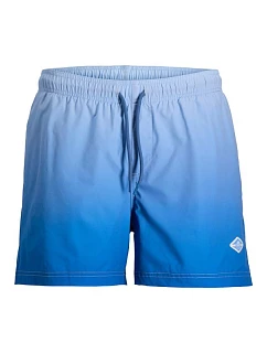 Jack&Jones pánske plavecké šortky JPSTMAUI HORIZON DIP DYE SWIM SHORTS 12291438 CELESTIAL BLUE