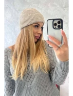 Tenká čiapka Oliwia K252 svetlo béžová