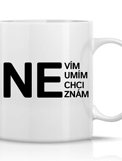 NO - klasický biely keramický hrnček 300 ml