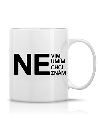 NO - klasický biely keramický hrnček 300 ml NO - klasický biely keramický hrnček 300 ml