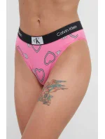 Dámske ružové nohavičky so srdiečkami 000QF7480E KCC - Calvin Klein Dámske ružové nohavičky so srdiečkami 000QF7480E KCC - Calvin Klein