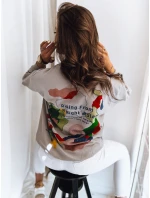 Dámska mikina JAPANESE light grey FashionStreet BY0928 Dámska mikina JAPANESE light grey FashionStreet BY0928