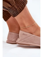 Zamszowe Baleriny Damskie Big Star RR274081 Różowe