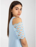 LK SK 506654 šaty.52 svetlo modrá LK SK 506654 šaty.52 svetlo modrá