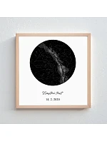 Personalizovaný magický fotorámik – štvorcový 20x20 – hviezdna mapa Personalizovaný magický fotorámik – štvorcový 20x20 – hviezdna mapa