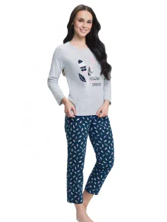 Dámske pyžamo 612 grey plus - Luna