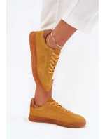 Zamszowe Sneakersy Damskie Big Star RR274846 HI-POLY SYSTEM Żółte