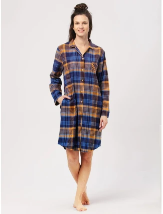 Dámska nočná košeľa Key LND 481 B24 dark blue - Key Dámska nočná košeľa Key LND 481 B24 dark blue - Key