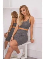 Športový set top + legíny čierny Športový set top + legíny čierny