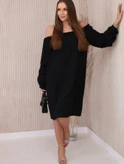 Španielske šaty s ozdobnými rukávmi čierne