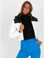 Dámska bunda NM KR D2 3825 68P biela a čierna