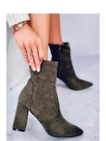 Dámska členková obuv HD055-100 Tmavo zelená - Besty