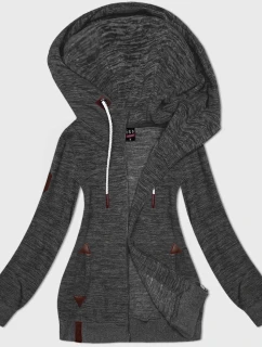 Fleecová mikina bez gombíkov graphite melange (2310)