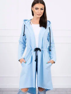 Dlhší zadný plášť modrý