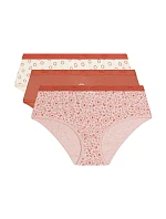 Dámske bavlnené nohavičky 3 ks DIM LES POCKETS COTTON BOXER 3x - DIM - off white