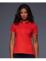 Daiber JN 985 Dámske polo tričko z piké 02.0985 paradajková/biela Daiber JN 985 Dámske polo tričko z piké 02.0985 paradajková/biela